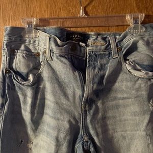 PACSUN ripped jeans, light wash jeans.